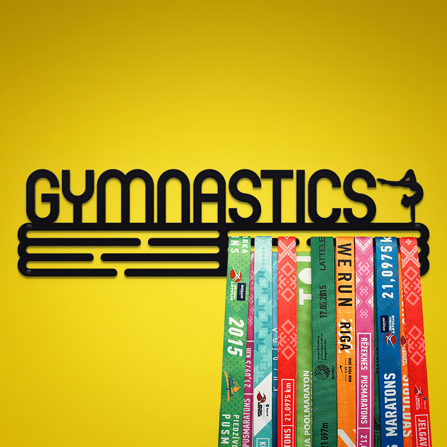 GYMNASTICS - Black - Large - medal hanger