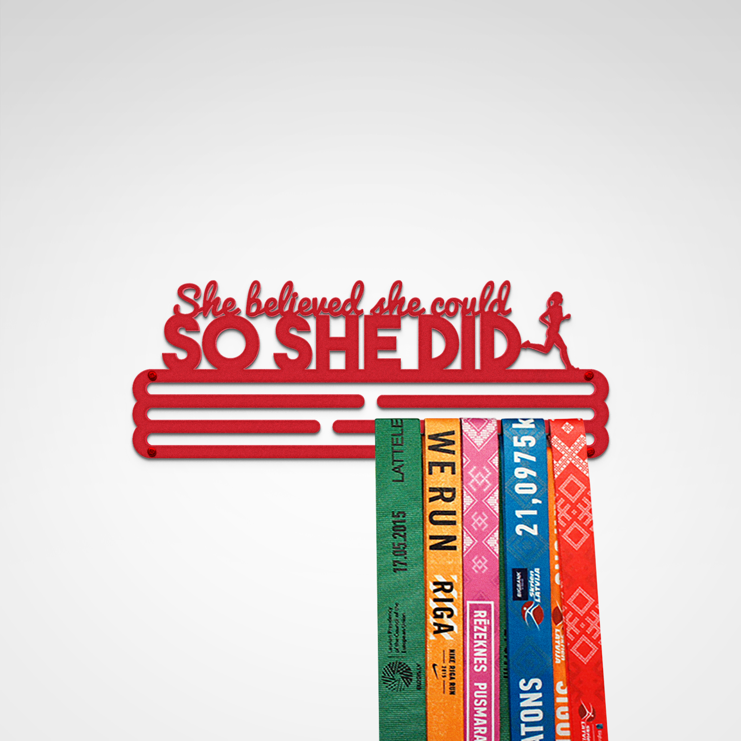 SO SHE DID - Red - Medium - medal hanger