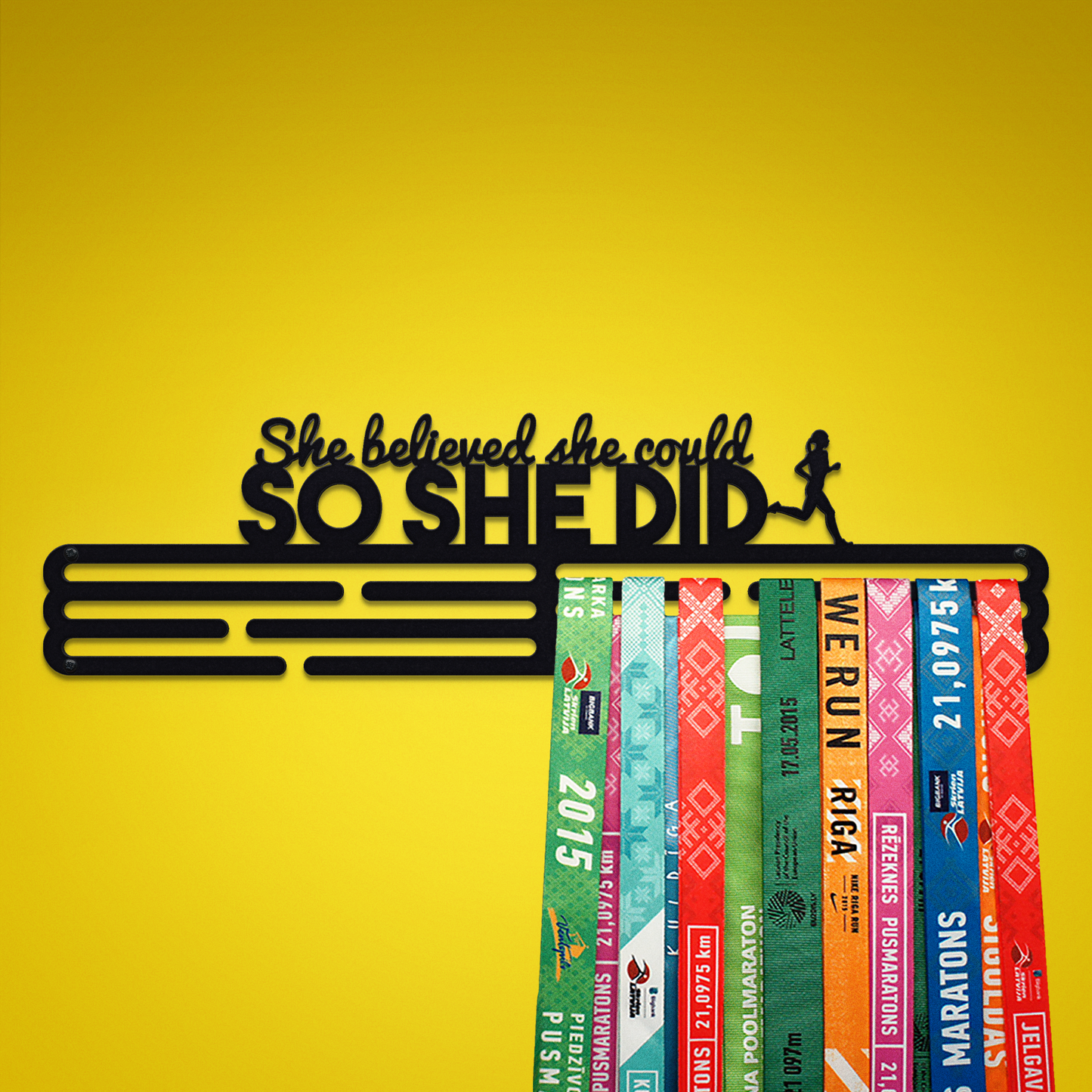 SO SHE DID - Black - Large - medal hanger