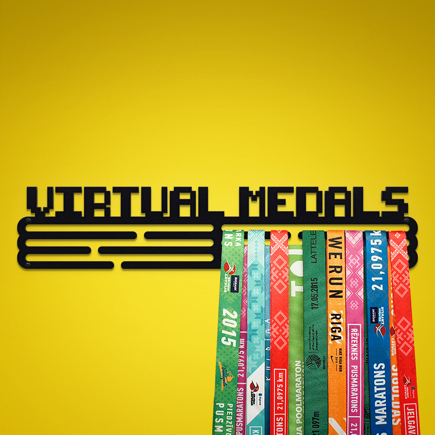 VIRTUAL MEDALS - Black - Large - medal hanger