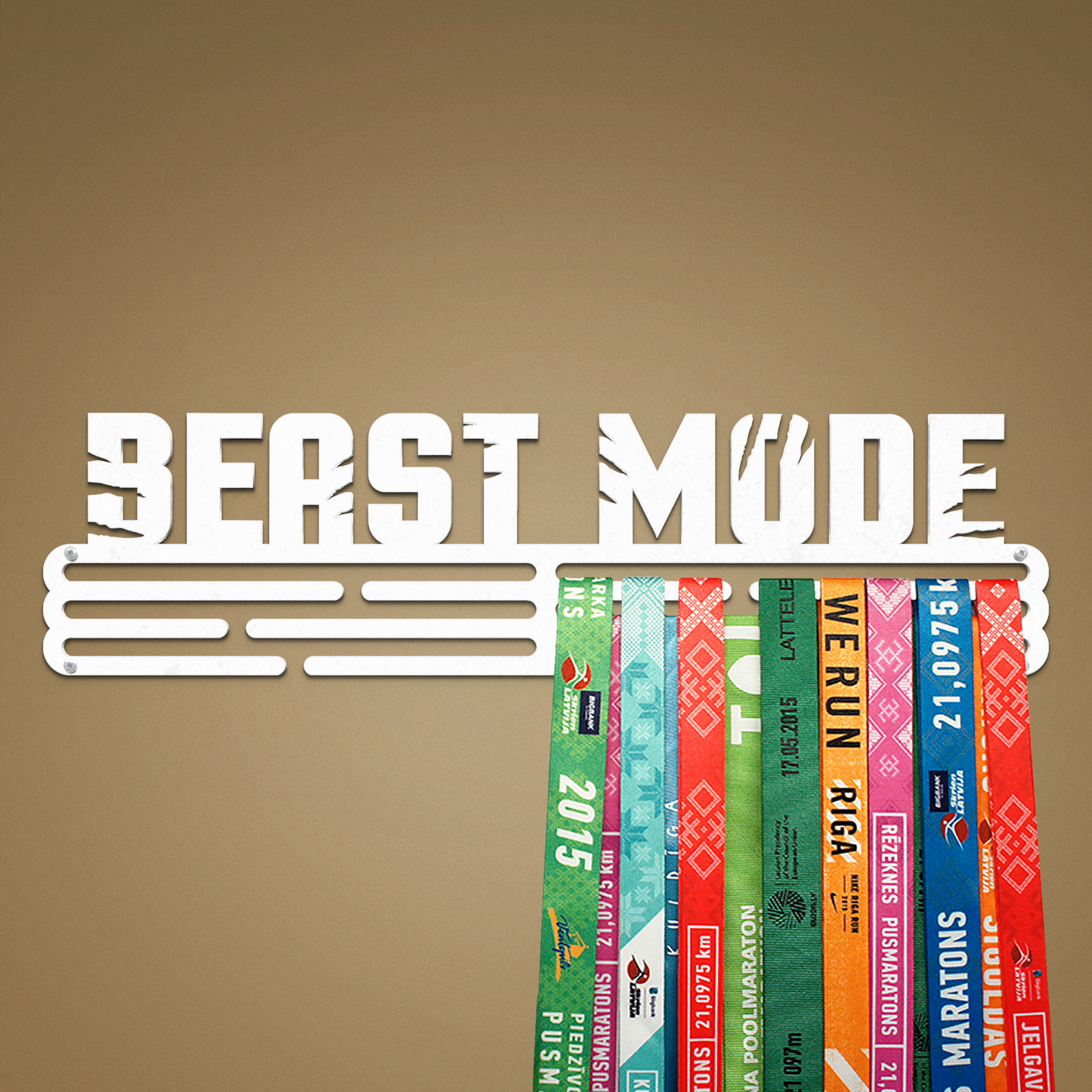 BEAST MODE - White - Large - medal hanger