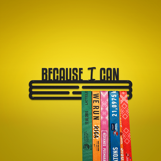 BECAUSE I CAN - Black - Medium - medal hanger