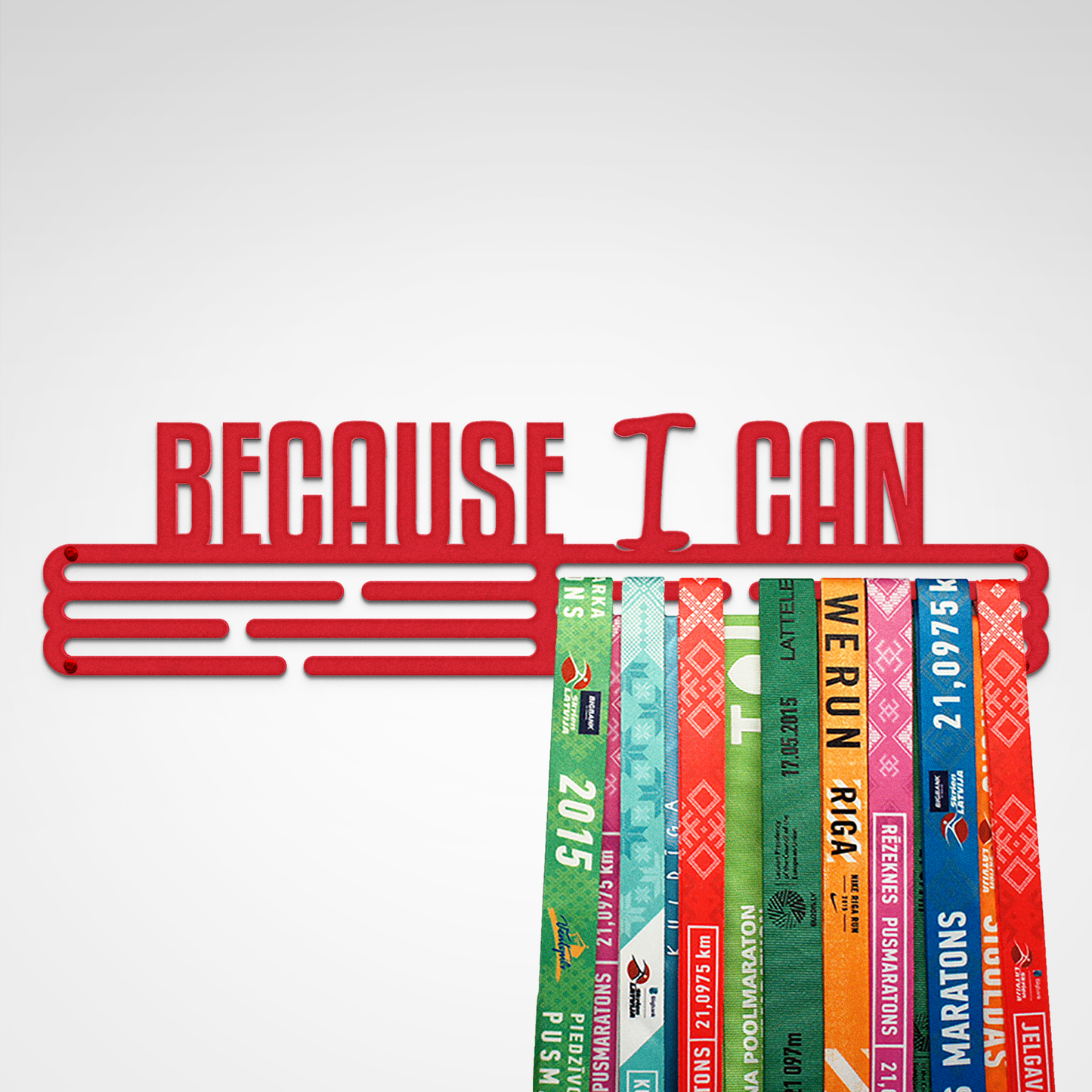 BECAUSE I CAN - Red - Large - medal hanger