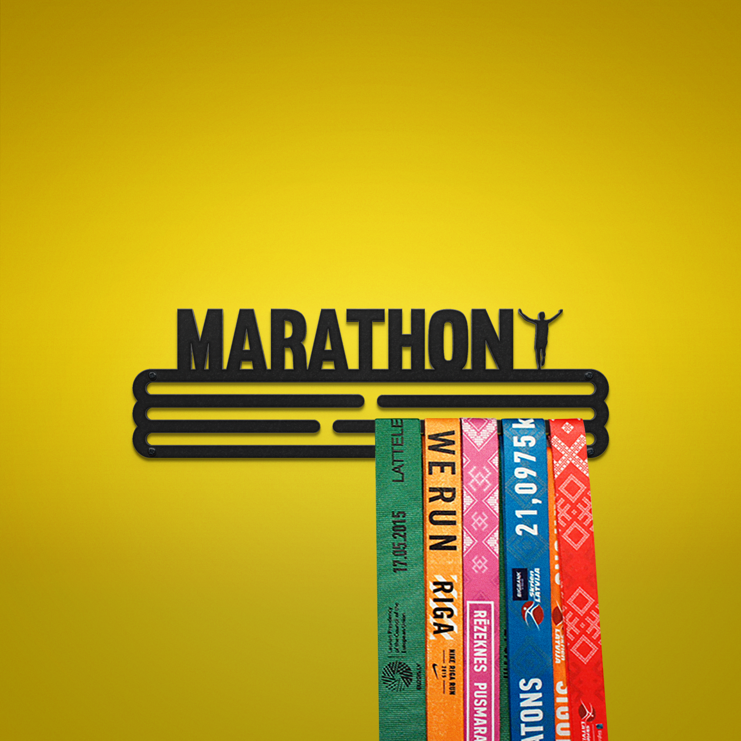 MARATHON - Black - Medium - medal hanger