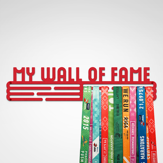 MY WALL OF FAME - Red - Large - medal hanger