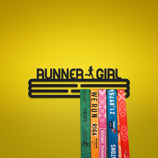 RUNNER GIRL - Black - Medium - medal hanger