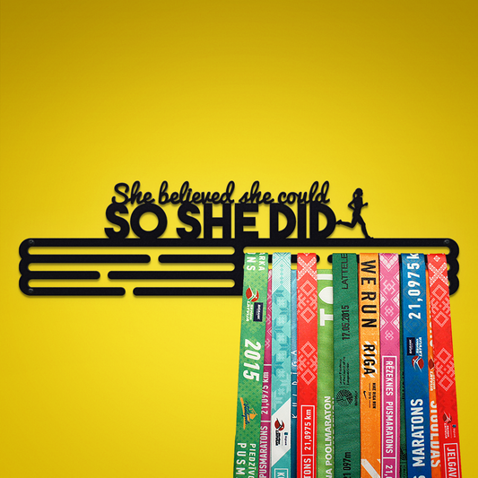 SO SHE DID - Black - Large - medal hanger