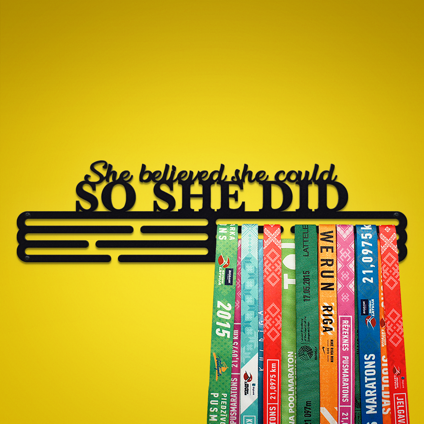 SO SHE DID V2 - Black - Large - medal hanger