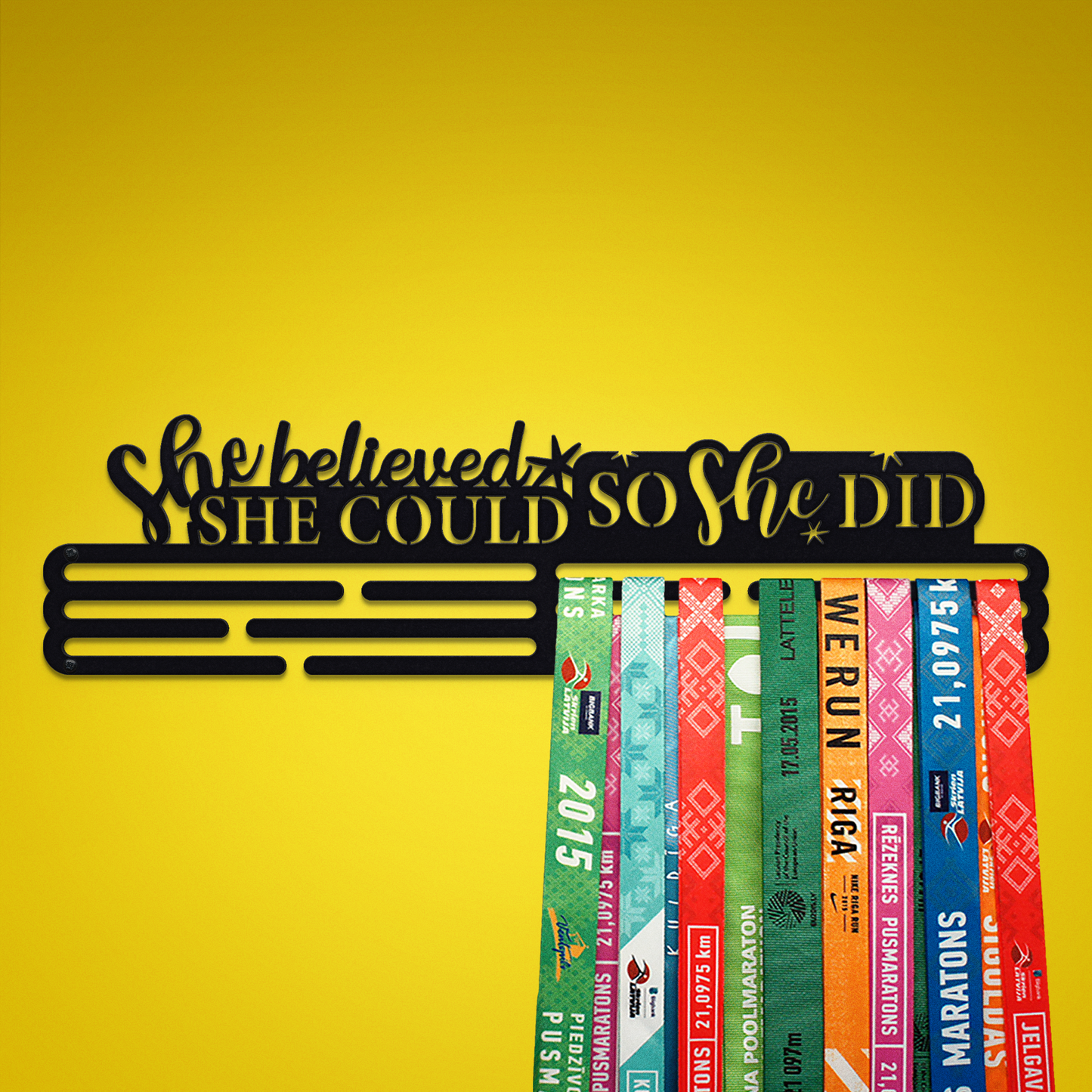 SO SHE DID V3 - Black - Large - medal hanger