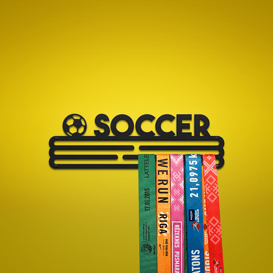 SOCCER - Black - Medium - medal hanger
