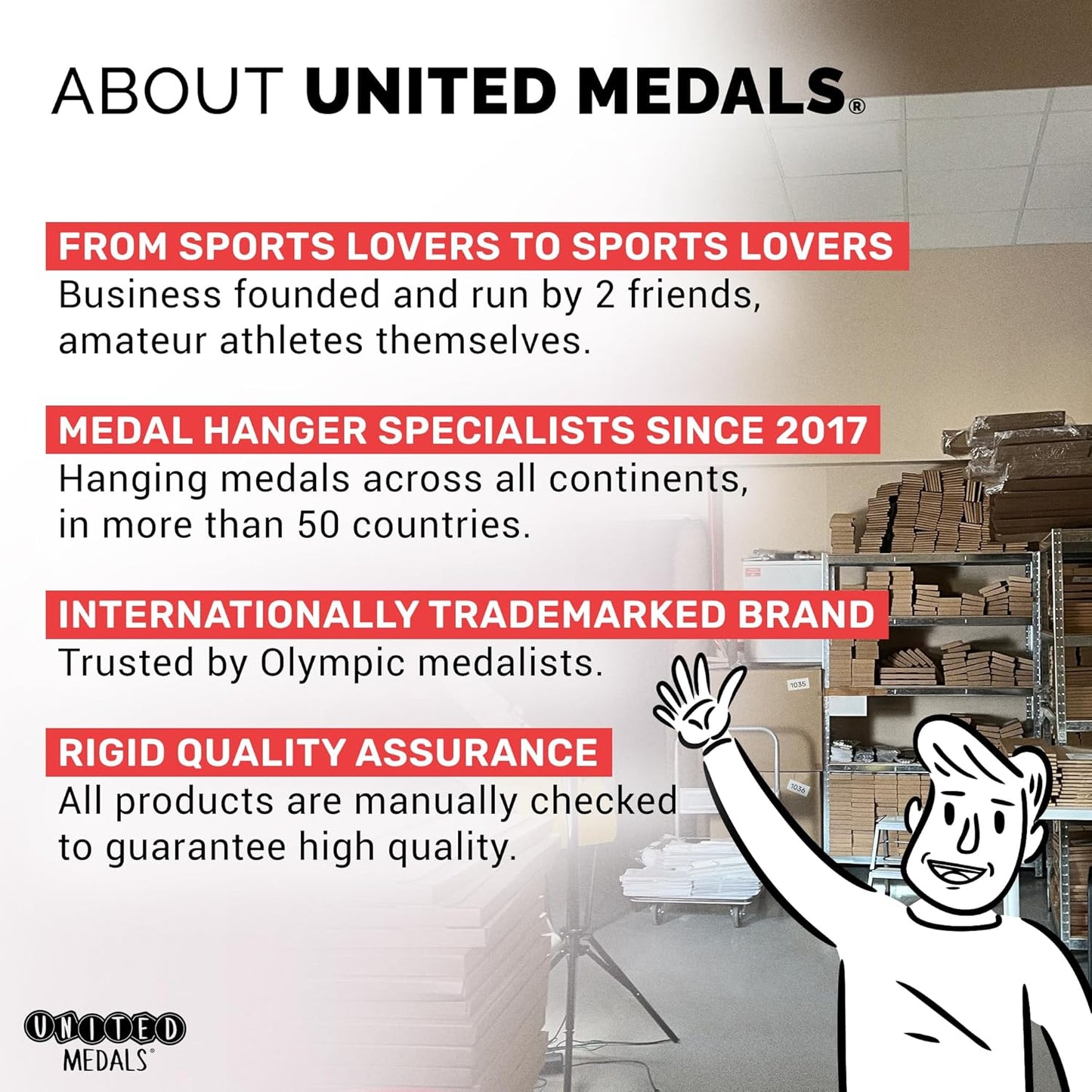 Medal hanger with hooks - Black - 16.9" / 43cm