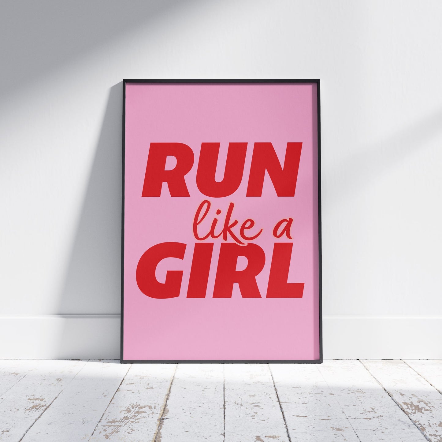 RUN LIKE A GIRL - Poster - Unframed